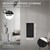 Radiatore da bagno Monostrato Verticale 600x300 mm Nero incl. set di collegamento con termostato Forma angolare LuxeBath