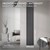 Radiateur de salle de bains Monocouche Vertical 1800x300 mm Anthracite avec raccord central LuxeBath