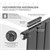 Radiador de casa de banho de camada única vertical 1800x300 mm antracite com ligação central LuxeBath