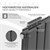 Badkamer radiator dubbellaags verticaal 1600x300 mm antraciet met middenaansluiting LuxeBath