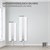 Bathroom radiator central connection with mirror 450x1200 mm white incl. wall connection set with thermostat LuxeBath