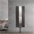 Radiateur de salle de bains raccord central avec miroir 450x1200 mm Anthracite avec garniture de raccordement au sol avec thermostat LuxeBath
