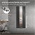 Radiateur de salle de bains raccord central avec miroir 450x1200 mm Anthracite avec garniture de raccordement au sol avec thermostat LuxeBath