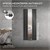 Bathroom radiator central connection with mirror 450x1200 mm anthracite incl. universal connection set with thermostat LuxeBath