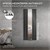Radiateur de salle de bains Raccord central avec miroir 450x1200 mm Anthracite avec garniture de raccordement mural avec thermostat LuxeBath