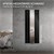 Bathroom radiator with mirror 1200x450 mm black matt with center connection LuxeBath