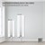 Bathroom radiator center connection with mirror 450x1600 mm white incl. floor connection set with thermostat LuxeBath