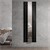 Bathroom radiator center connection with mirror 450x1600 mm black incl. wall connection set with thermostat LuxeBath