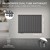 Panelradiator enkel 78x60 cm antracit inkl. golvanslutningssats ML design