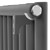 Panelradiator enkel 78x60 cm antracit inkl. golvanslutningssats ML design