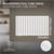 Radiador de casa de banho Duplo horizontal 600x1020 mm Branco com ligação lateral LuxeBath