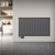 Panelradiator dobbeltlag 600x1020 mm antracit med universelt tilslutningssæt ML-Design