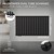 Radiator de baie cu strat dublu orizontal 600x1020 mm negru, inclusiv set de conectare cu termostat Universal LuxeBath