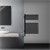 Radiador eléctrico de baño con resistencia 300W 500x800 mm Negro mate con termostato Pantalla digital LuxeBath