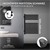 Electric bathroom radiator with heating element 300W 500x800 mm Black matt with thermostat Digital display LuxeBath