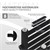 Radiador eléctrico de baño con resistencia 300W 500x800 mm Negro mate con termostato Pantalla digital LuxeBath