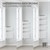 Badheizkörper Raumteiler U-Form 500x1200 mm Weiß LuxeBath