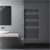 Radiador eléctrico de baño con resistencia 900W 500x1200 mm antracita con termostato touch control LuxeBath
