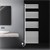 Elektrisk badeværelsesradiator med varmeelement 1200W 500x1600 mm Hvid med termostat Digitalt display LuxeBath