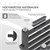 Elektrischer Badheizkörper mit Heizstab 1200W 500x1600 mm Anthrazit mit Thermostat Digitalanzeige LuxeBath