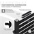Radiator electric pentru baie cu element de încalzire 1200 W 500x1600 mm negru mat cu termostat cu control tactil LuxeBath