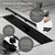 Caniveau de douche en acier inoxydable carrelé 60 cm et siphon set complet noir plat LuxeBath