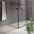 Canal de duche em aço inoxidável ladrilhável 100 cm e sifão Conjunto completo preto plano LuxeBath