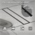 Roestvrijstalen Douchegoot Betegelbaar 100 cm en Sifon Complete Set Zwart Vlak LuxeBad