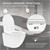 Rimless wall-hung WC short 49 cm White with nano coating and Tornado flush LuxeBath