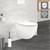 Rimless wall-hung WC short 49 cm White with nano coating and Tornado flush LuxeBath