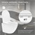 Rimless wall-hung WC short 49 cm White Tornado flush with soft-close toilet seat LuxeBath