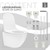 Væghængt keramisk toilet, 49 cm langt, uden kant med soft-close Luxebath