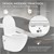 WC suspendu sans rebord, court 49 cm, blanc, avec fonction bidet et chasse d'eau Tornado LuxeBath