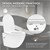 WC suspendu en céramique de 49 cm de long sans rebord avec bidet &amp; Softclose Luxebath