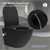 WC sospeso in ceramica Matt Black lungo 49 cm Rimless con bidet e chiusura soft-close Luxebath