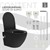 WC sospeso in ceramica Matt Black lungo 49 cm Rimless con bidet e chiusura soft-close Luxebath