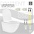 Wc in ceramica sospeso, lunghezza 53,5 cm, senza bordo con nano-guarnizione e chiusura soft-close Luxebath