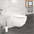 Rimless wall-hung toilet long 53.5 cm White with nano coating and Tornado flush LuxeBath