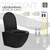 Rimless wall-hung WC long 53.5 cm Black Tornado flush with soft-close toilet seat LuxeBath