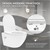 Rimless wall-hung toilet long 53.5 cm White with bidet function and Tornado flush LuxeBath