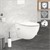 Keramisch wandcloset, 53,5 cm lang, randloos met bidet, nano-afdichting &amp; soft-close Luxebath