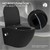 Rimless wall-hung toilet long 53.5 cm Black with bidet function and Tornado flush LuxeBath