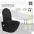 Rimless wall-hung toilet long 53.5 cm Black with bidet function and Tornado flush LuxeBath