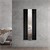 Bathroom radiator with mirror 1200x450 mm black matt with center connection LuxeBath