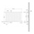 Badheizkörper Einlgagig Horizontal 600x1020 mm Schwarz matt mit Seitenanschluss LuxeBath