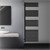 Kylpyhuoneen patteri U-muotoinen huoneenjakaja 500x1600 mm musta matta LuxeBath