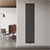 Bathroom radiator Stella 370x1600 mm black matt LuxeBath