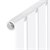 Radiateur de salle de bains Vertical avec raccord central 370x1400 mm Blanc LuxeBath