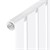 Radiateur de salle de bains Vertical avec raccord central 260x1800 mm Blanc LuxeBath