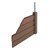 ML-Design WPC privacy fence complete set, brown, 282.5x282.5x95-175 cm